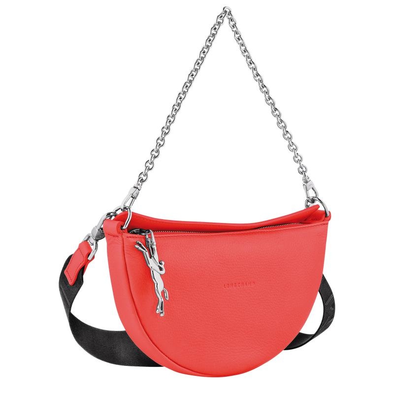 Strawberry Red Longchamp Smile S Women's Crossbody Bags | 12489-NXHJ