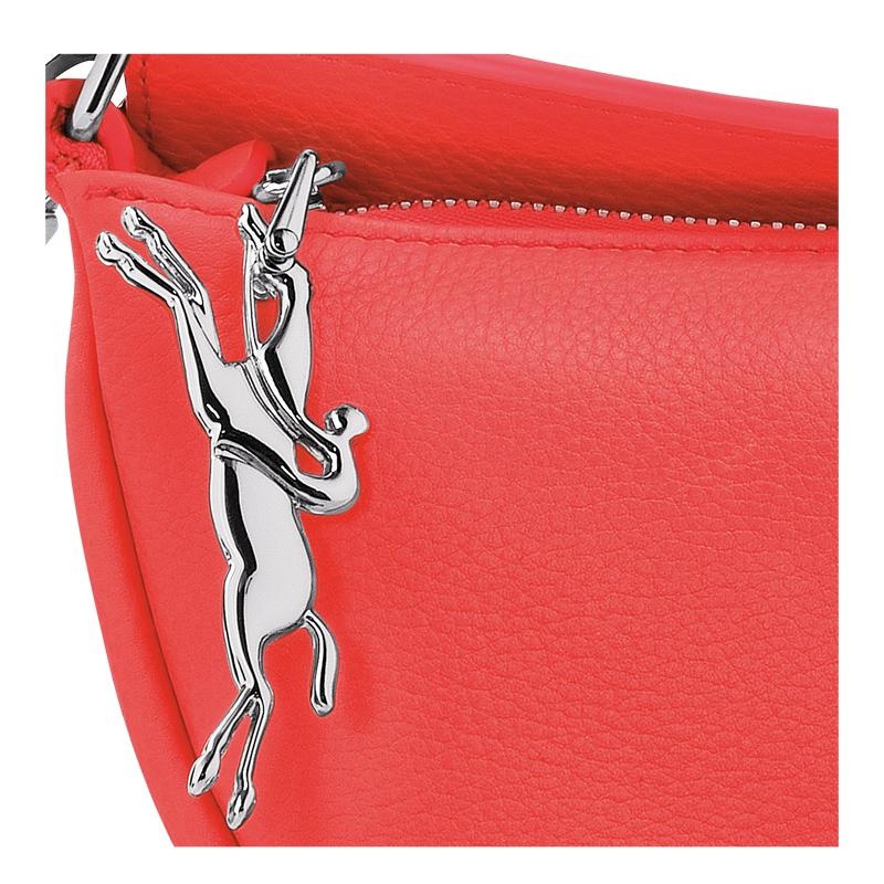 Strawberry Red Longchamp Smile S Women's Crossbody Bags | 12489-NXHJ