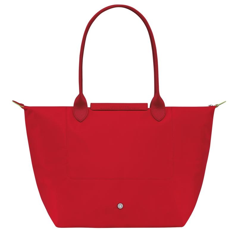 Tomato Red Longchamp Le Pliage Green L Women's Tote Bag | 21805-OVUC