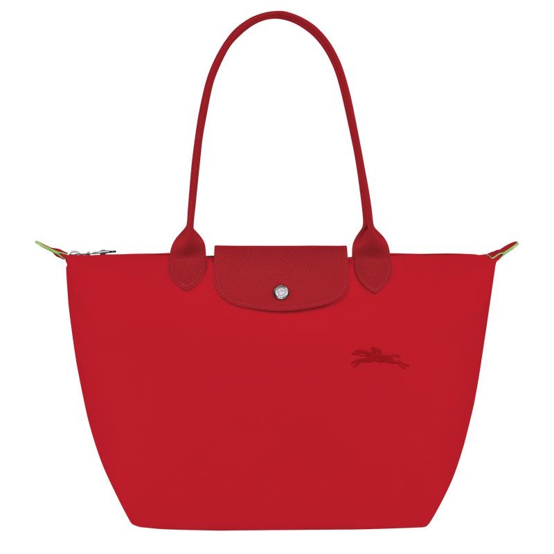 Tomato Red Longchamp Le Pliage Green M Women\'s Tote Bag | 75263-MBFR