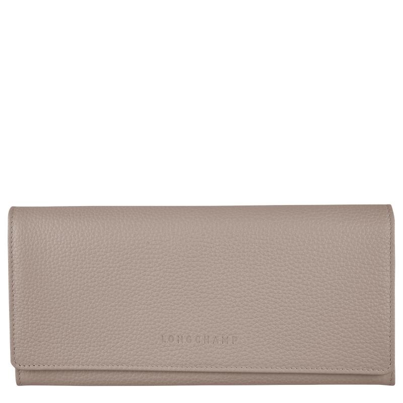 Turtledove Grey Longchamp Le Foulonné Continental Women\'s Wallets | 15208-HZYE