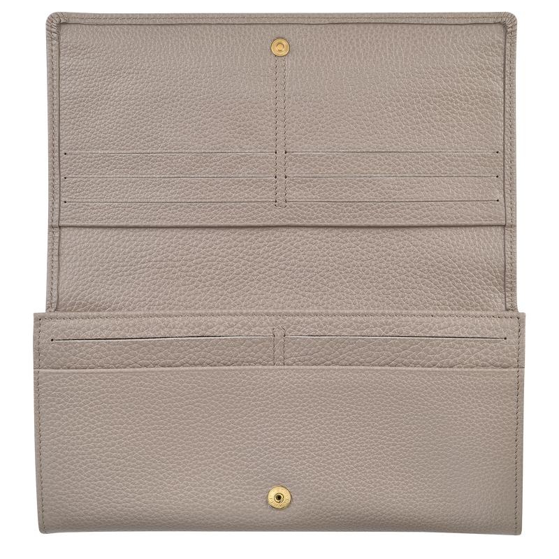 Turtledove Grey Longchamp Le Foulonné Continental Women's Wallets | 23681-ZSCF