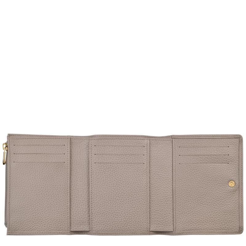 Turtledove Grey Longchamp Le Foulonné Men's Wallets | 96310-CGOU