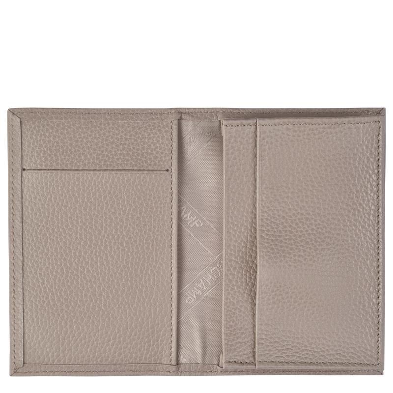 Turtledove Grey Longchamp Le Foulonné Men's Cardholders | 19234-OQLA