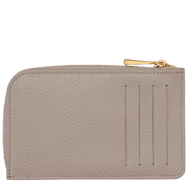 Turtledove Grey Longchamp Le Foulonné Men's Cardholders | 29841-GIAE