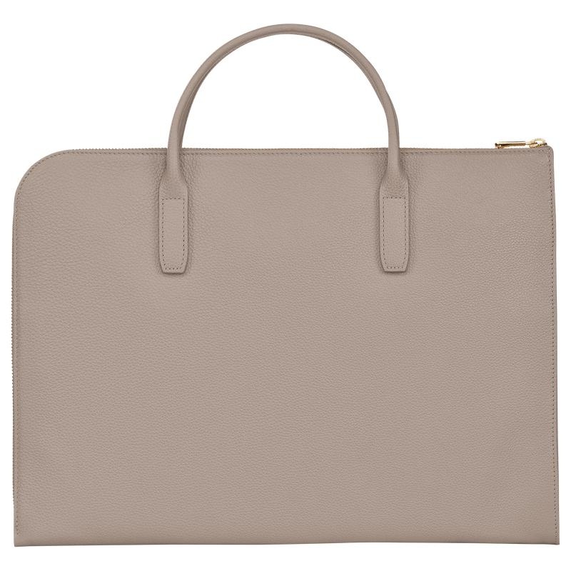 Turtledove Grey Longchamp Le Foulonné S Women's Briefcase | 49610-XIBM