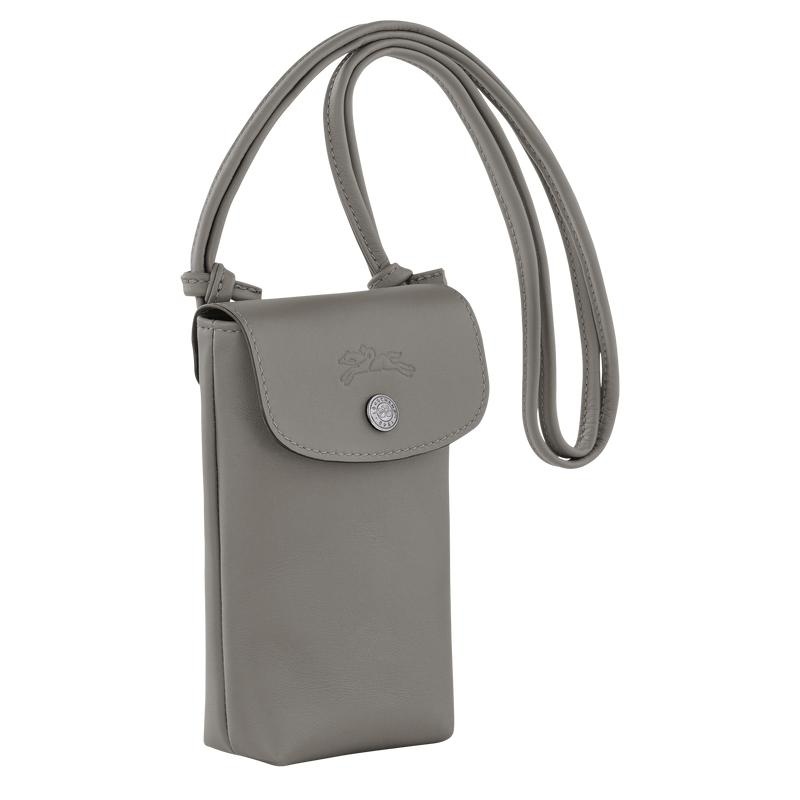 Turtledove Grey Longchamp Le Pliage Xtra with leather lace Women's Phone Case | 63019-PRYK