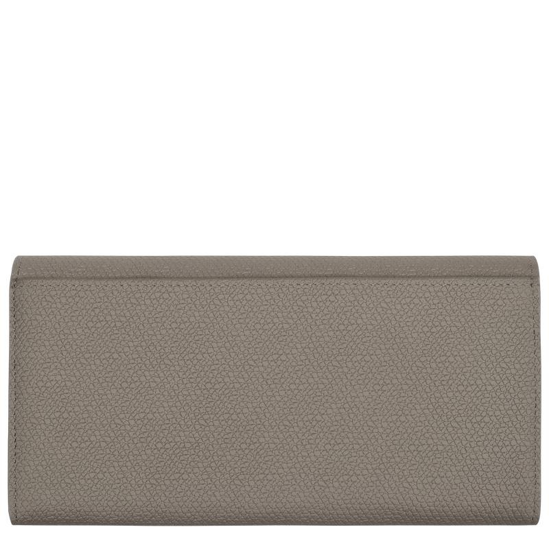 Turtledove Grey Longchamp Roseau Continental Women's Wallets | 35018-QHWI