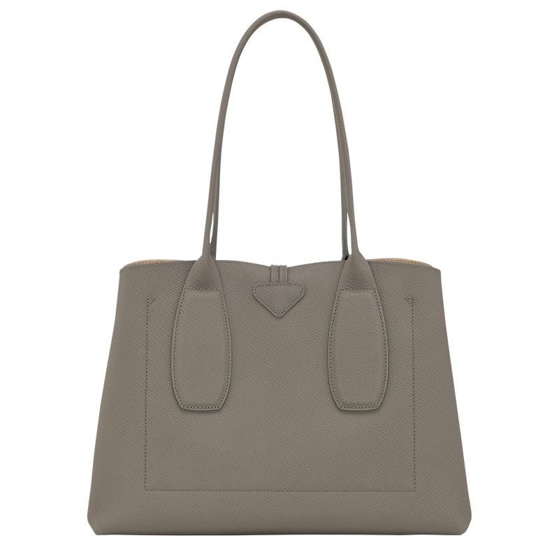 Turtledove Grey Longchamp Roseau L Women's Tote Bag | 38520-TSEL