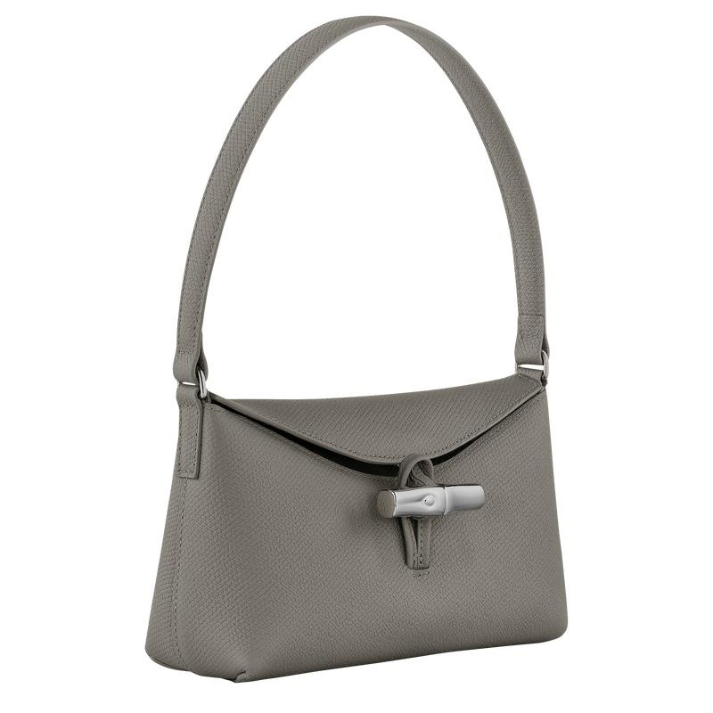 Turtledove Grey Longchamp Roseau S Women's Hobo Bags | 53926-FDQV