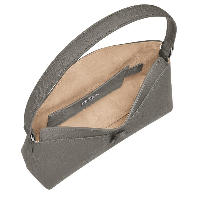 Turtledove Grey Longchamp Roseau S Women's Hobo Bags | 53926-FDQV