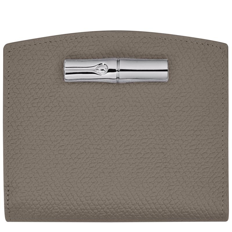 Turtledove Grey Longchamp Roseau Women\'s Wallets | 81639-UPMA