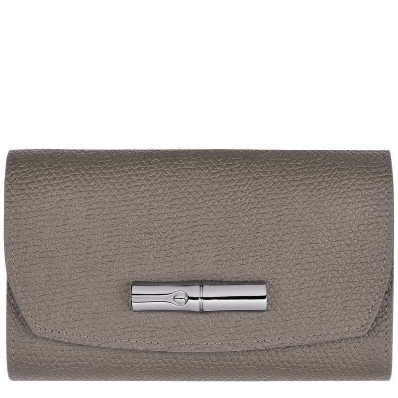 Turtledove Grey Longchamp Roseau Women\'s Wallets | 62390-XVNF