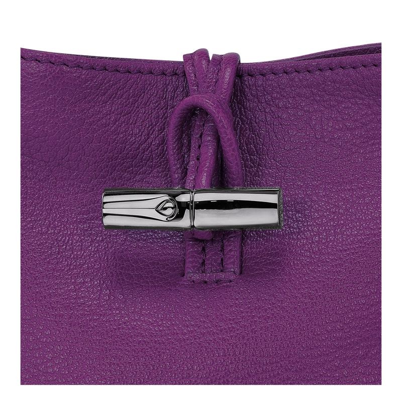 Violet Purple Longchamp Roseau XS Women's Crossbody Bags | 41760-FVHO